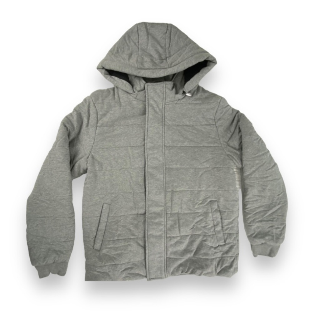 NWOT Zara Mens Grey Puffer Bomber Jacket Size XL Never Worn